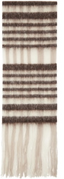 Holzweiler Brown & Off-White Aster Open Tassels Scarf