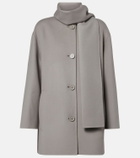 'S Max Mara Scarf-detail virgin wool coat