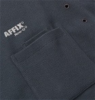 AFFIX - Logo-Print Waffle-Knit Cotton T-Shirt - Black