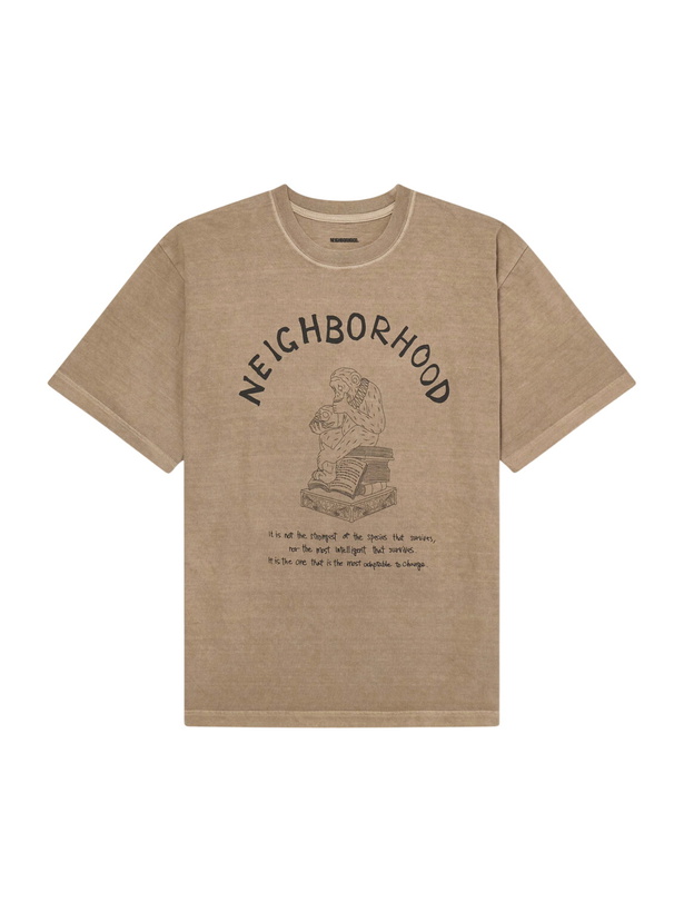 Photo: Neighborhood - Printed Cotton-Jersey T-Shirt - Green