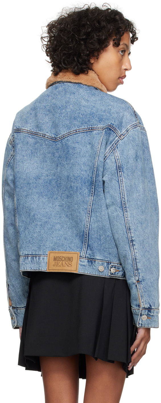 Moschino Jeans Blue Button Denim Jacket