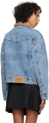Moschino Jeans Blue Button Denim Jacket