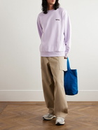 A.P.C. - Clint Logo-Print Cotton-Jersey Sweatshirt - Purple