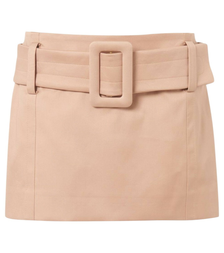 Photo: Patou Belted cotton twill miniskirt