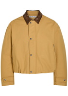 Acne Studios Opada Padded Leather-trim Cotton Jacket Sand