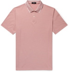 Theory - Contrast-Tipped Pima Cotton-Blend Piqué Polo Shirt - Antique rose