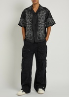 Amiri Distressed Denim Cargo Trousers Black