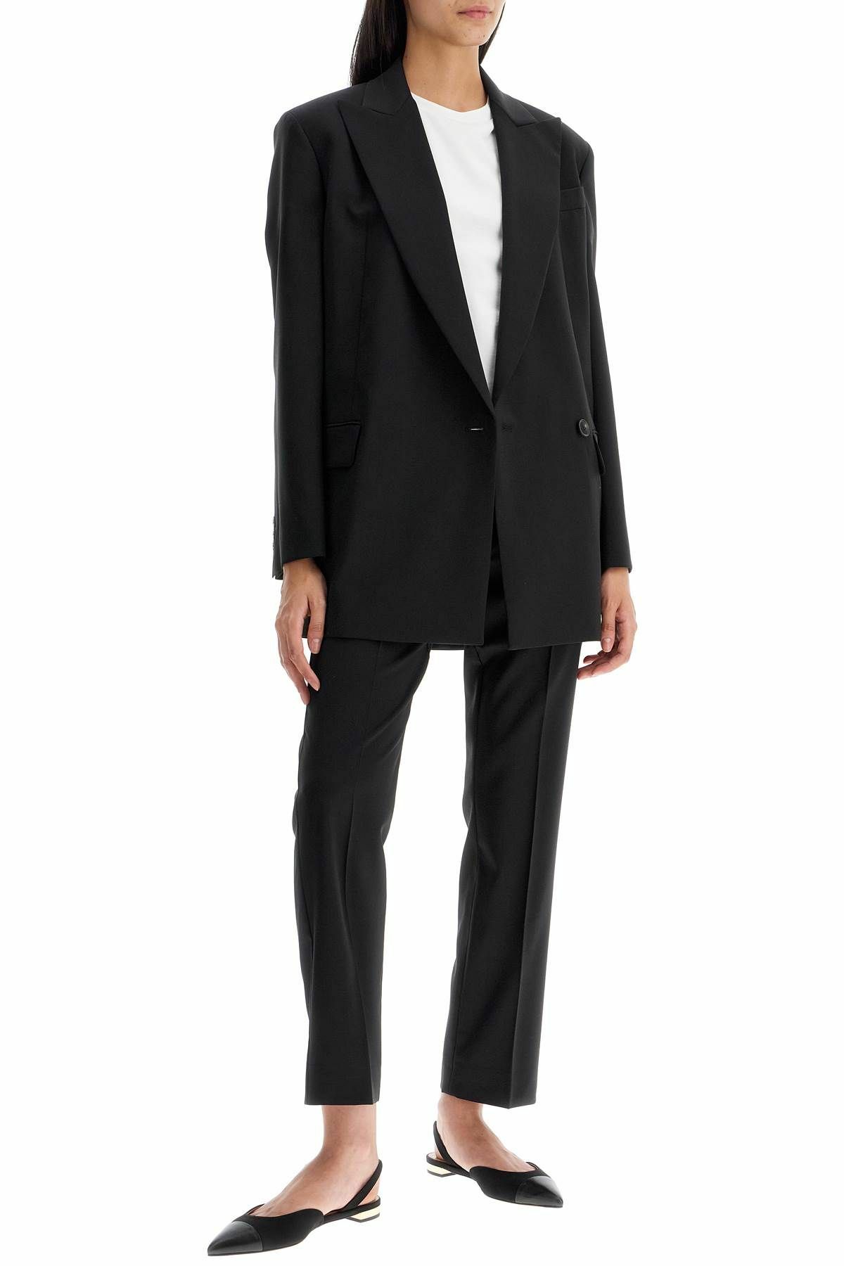 max mara weekend cigarette pants WEEKEND MAX MARA wool cigarette pants Black Weekend Max Mara