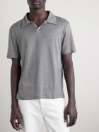 Officine Générale - Simon Linen Polo Shirt - Gray