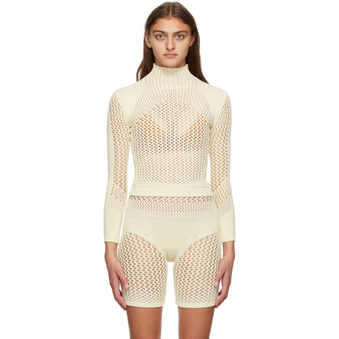 Photo: ISA BOULDER SSENSE Exclusive Off-White Biscuit Turtleneck