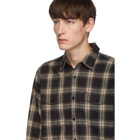 Frame Black and Brown Double Flap Pocket Shirt