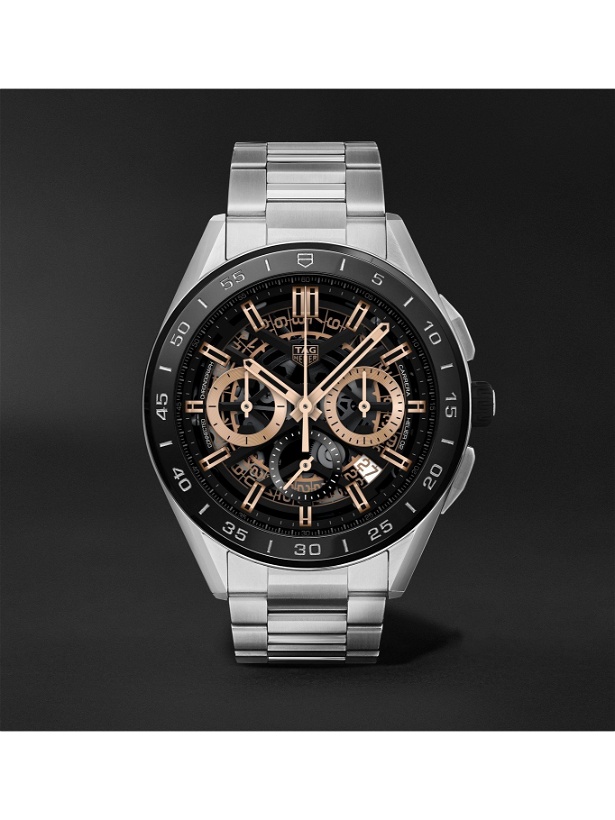 Photo: TAG Heuer - Connected Modular 45mm Steel and Rubber Smart Watch, Ref. No. SBG8A10.BA0646 - Black