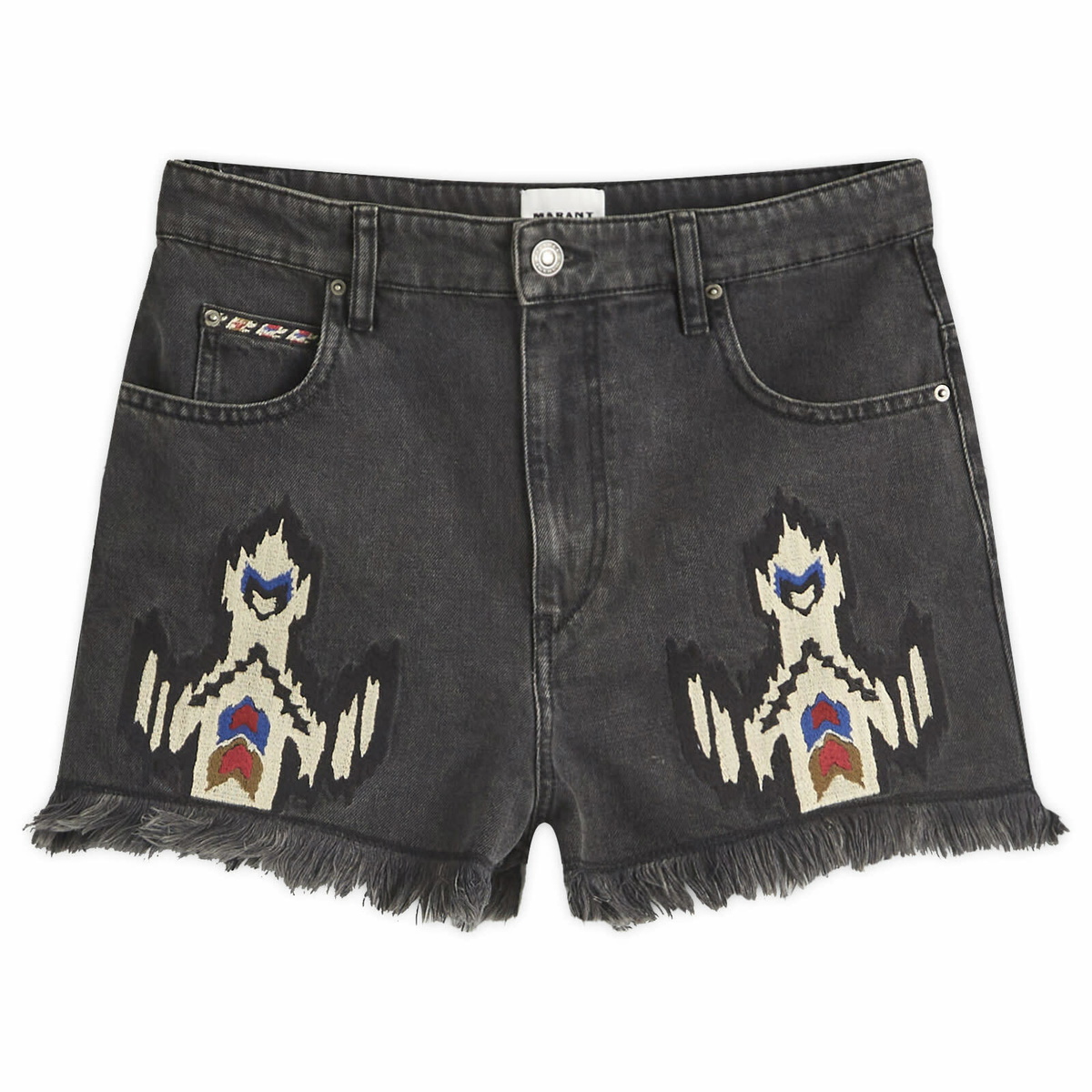 ショートパンツ ISABEL MARANT ETOILE Printed Denim Lesia Shorts Isabel Marant Etoile Multicolor Lesia Denim Shorts Isabel