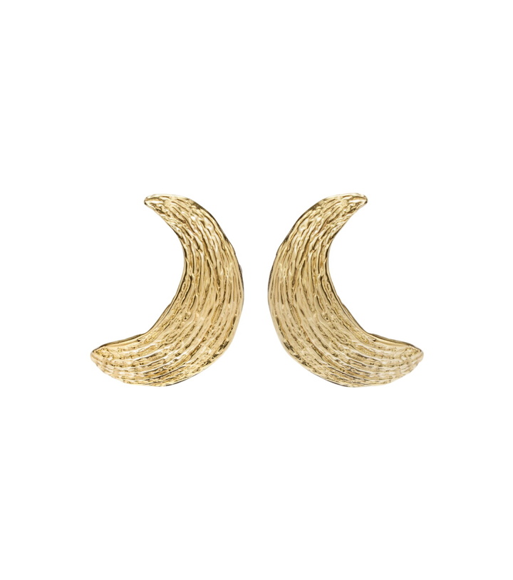 Photo: Ysso Broken Shell 24kt gold-plated earrings