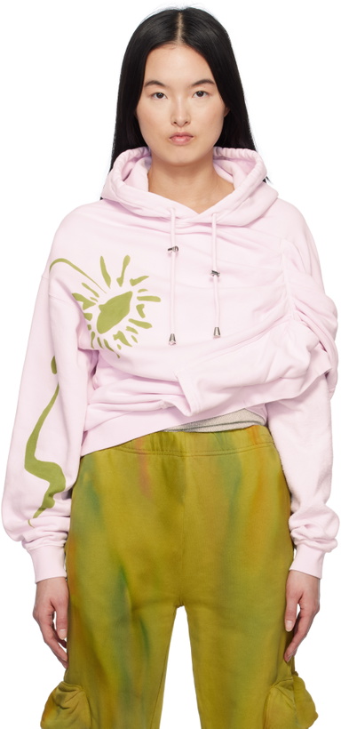 Photo: Collina Strada Pink Eva Draped Hoodie