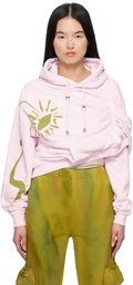 Collina Strada Pink Eva Draped Hoodie