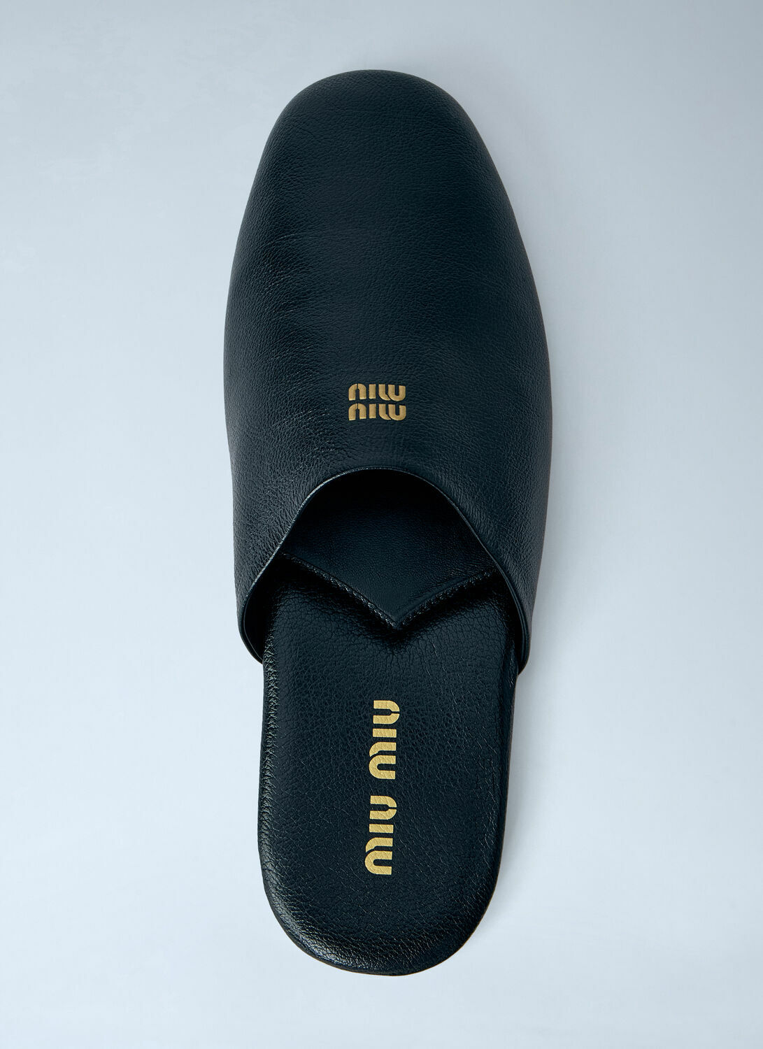 Miu Miu Leather Slippers