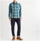 RRL - Matlock Slim-Fit Checked Cotton-Flannel Shirt - Blue