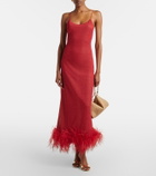 Oséree Lumière Plumage maxi dress