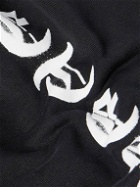 VETEMENTS - Logo-Print Cotton-Jersey Hoodie - Black