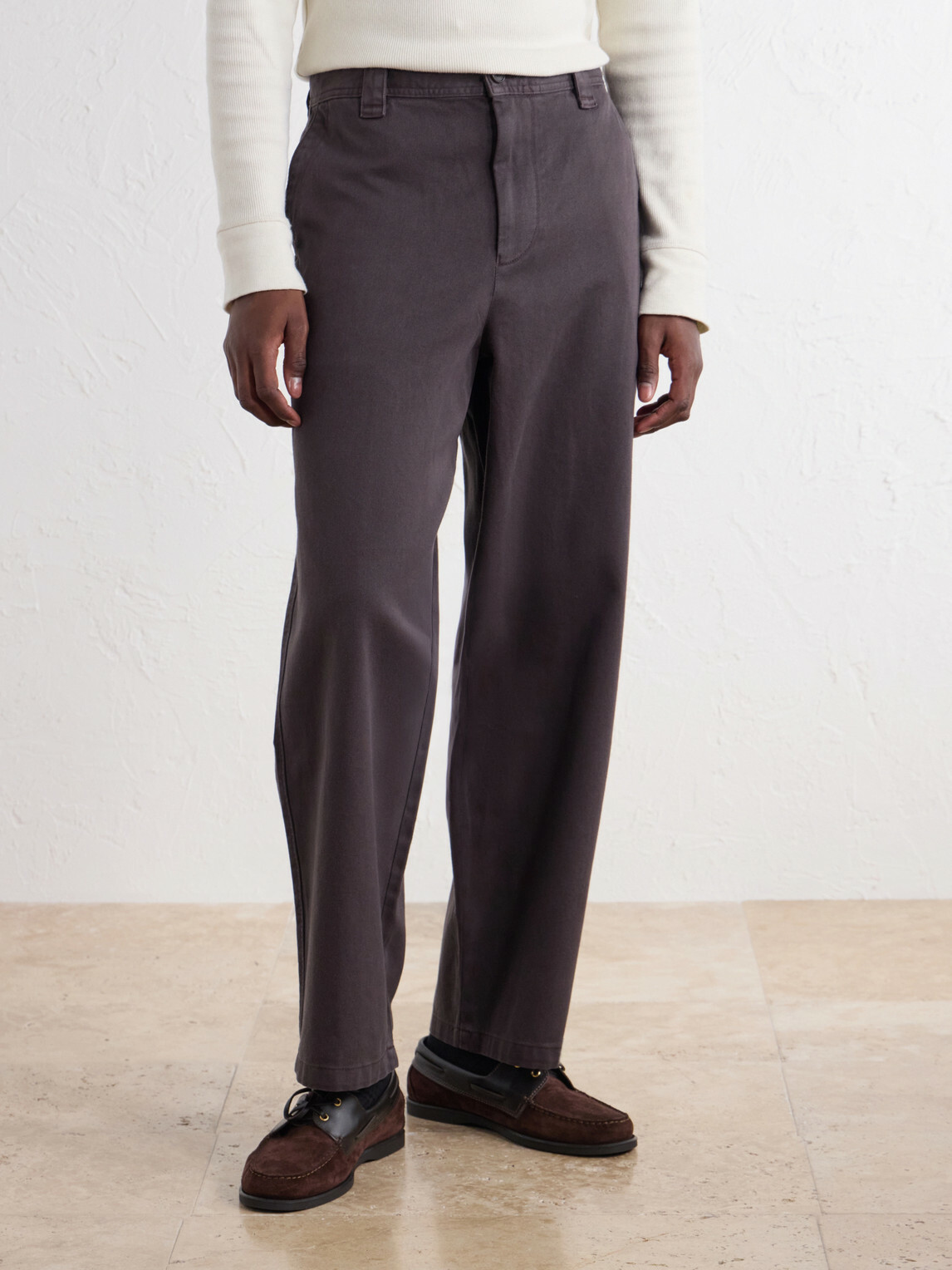 Corridor - Wide-Leg Cotton-Twill Trousers - Brown