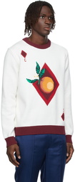 Casablanca Intarsia Orange Card Sweater