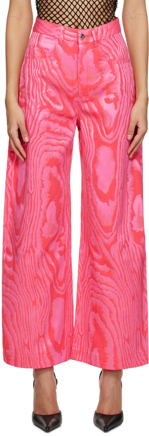 Marques Almeida Pink Wide-Leg Trousers