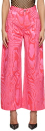 Marques Almeida Pink Wide-Leg Trousers