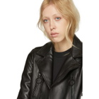 Off-White Black Leather Biker Jacket