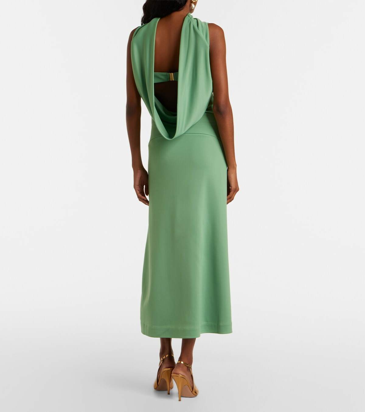 Rebecca Vallance Isla draped scarf-detail maxi dress
