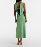 Rebecca Vallance Isla draped scarf-detail maxi dress