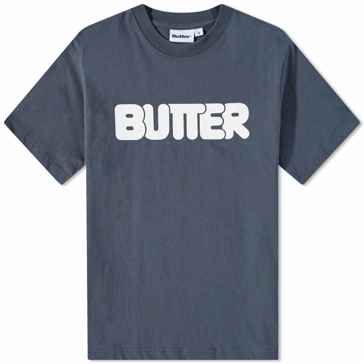 Photo: Butter Goods Men's Rounded Logo T-Shirt in Charcoal