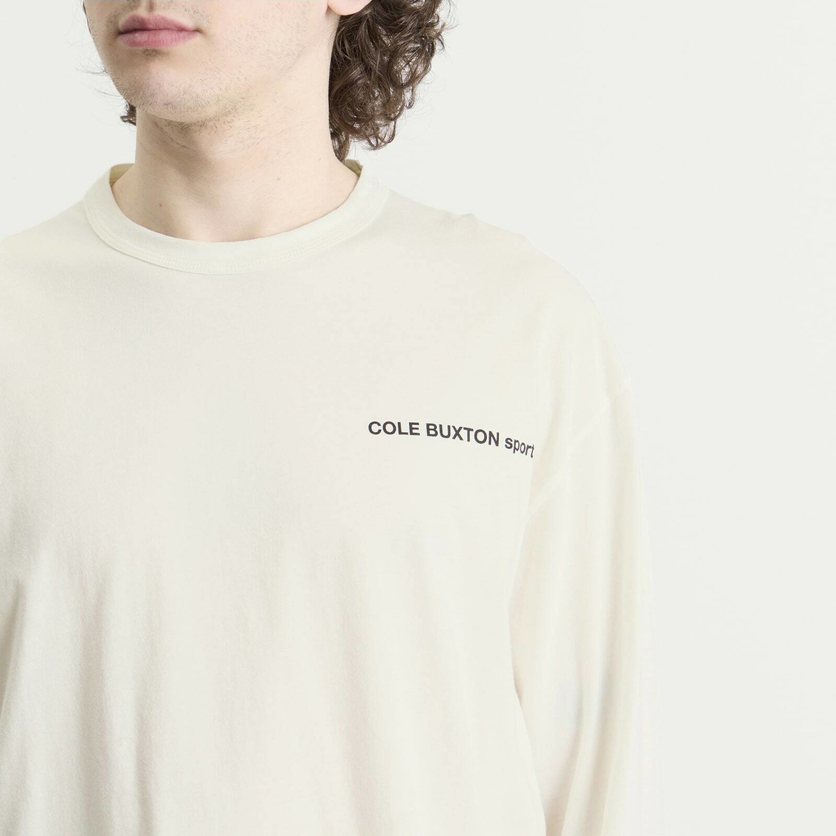 Cole Buxton Men's Sport Long Sleeve in Vintage Whitalye