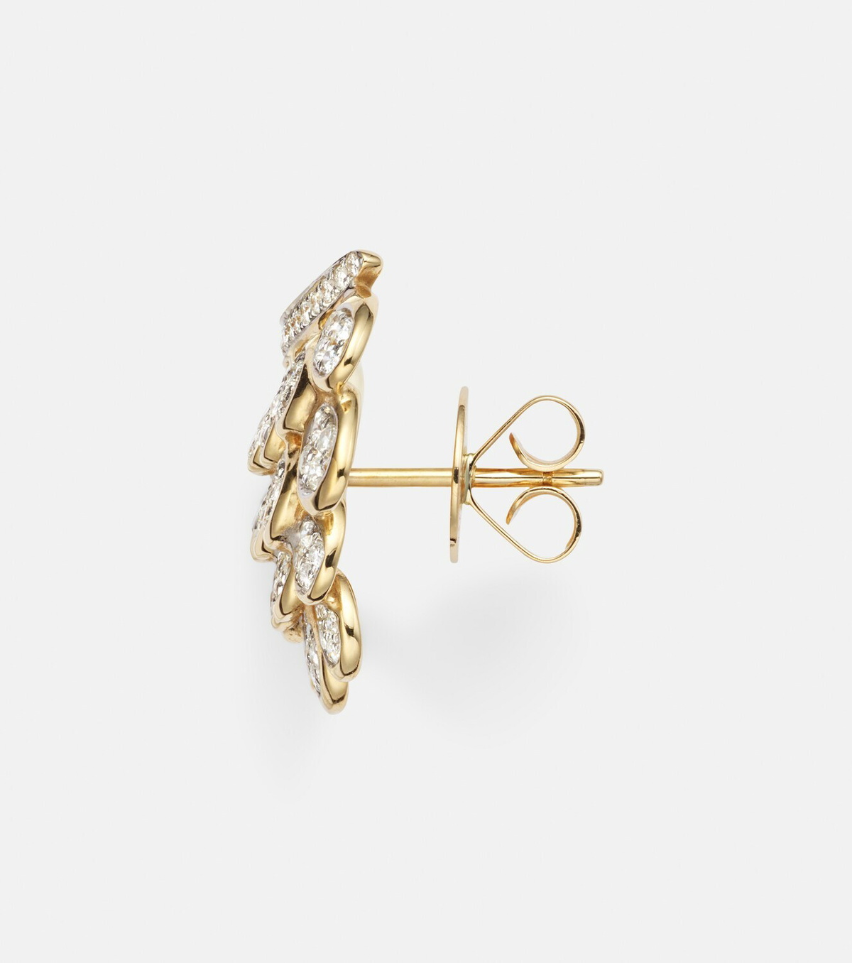 Rainbow K Blossom 14kt gold single earring with diamonds