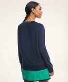 Brooks Brothers Women's Cotton Terry LOVE Sweatshirt | Navy