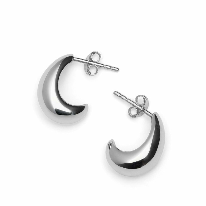 Photo: Missoma Women's Savi Dome Mini Hoop Earrings in Silver 