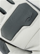 Kjus - Logo-Embossed Leather and Shell Ski Gloves - Gray