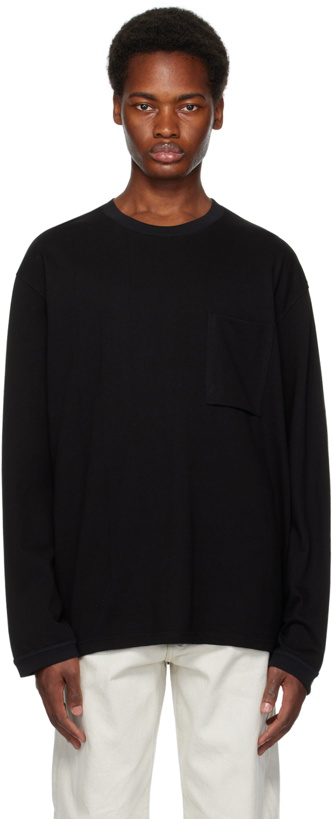 Photo: Solid Homme Black Plaque Long Sleeve T-Shirt