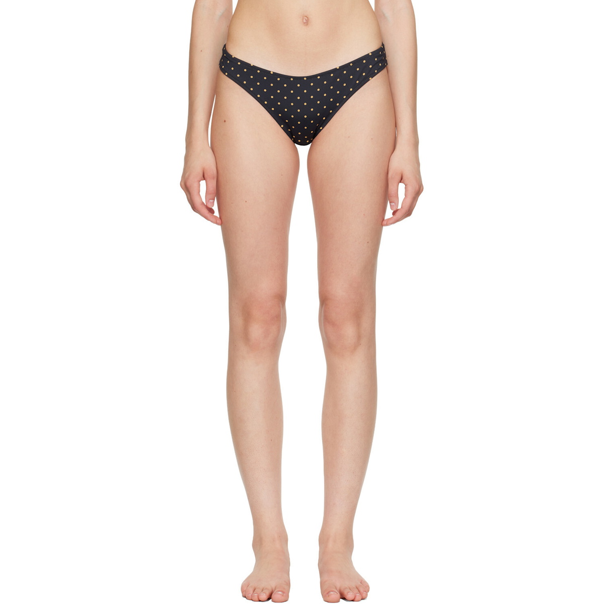 Fruity Booty Black Celine Polka Bikini Bottom