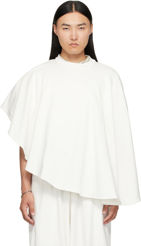 Photo: Hed Mayner Off-White Cape Sweatshirt