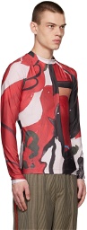 Bethany Williams Red Graphic Long Sleeve T-Shirt