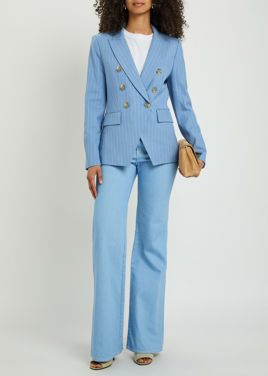 Veronica Beard Crosbie Wide-leg Jeans Light Blue