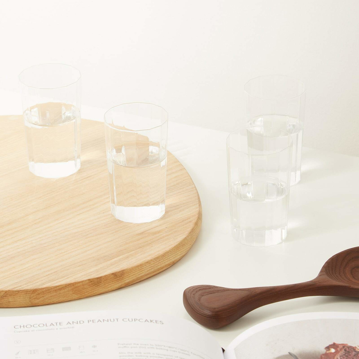 HAY Angle Glass Medium - Set of 4 in Clear 