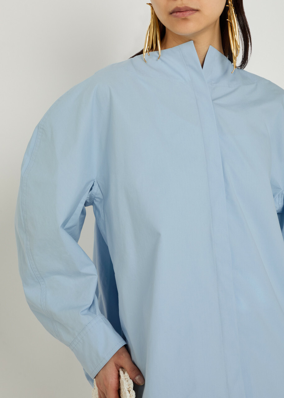Jacquemus La Chemise Pittore Cotton-poplin Blouse Light Blue