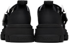 GANNI Black Cleated Ballerina Box Loafers
