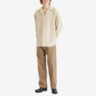 Róhe Men's Stripe Silk Vacation Shirt in Cream Heritage Stripe