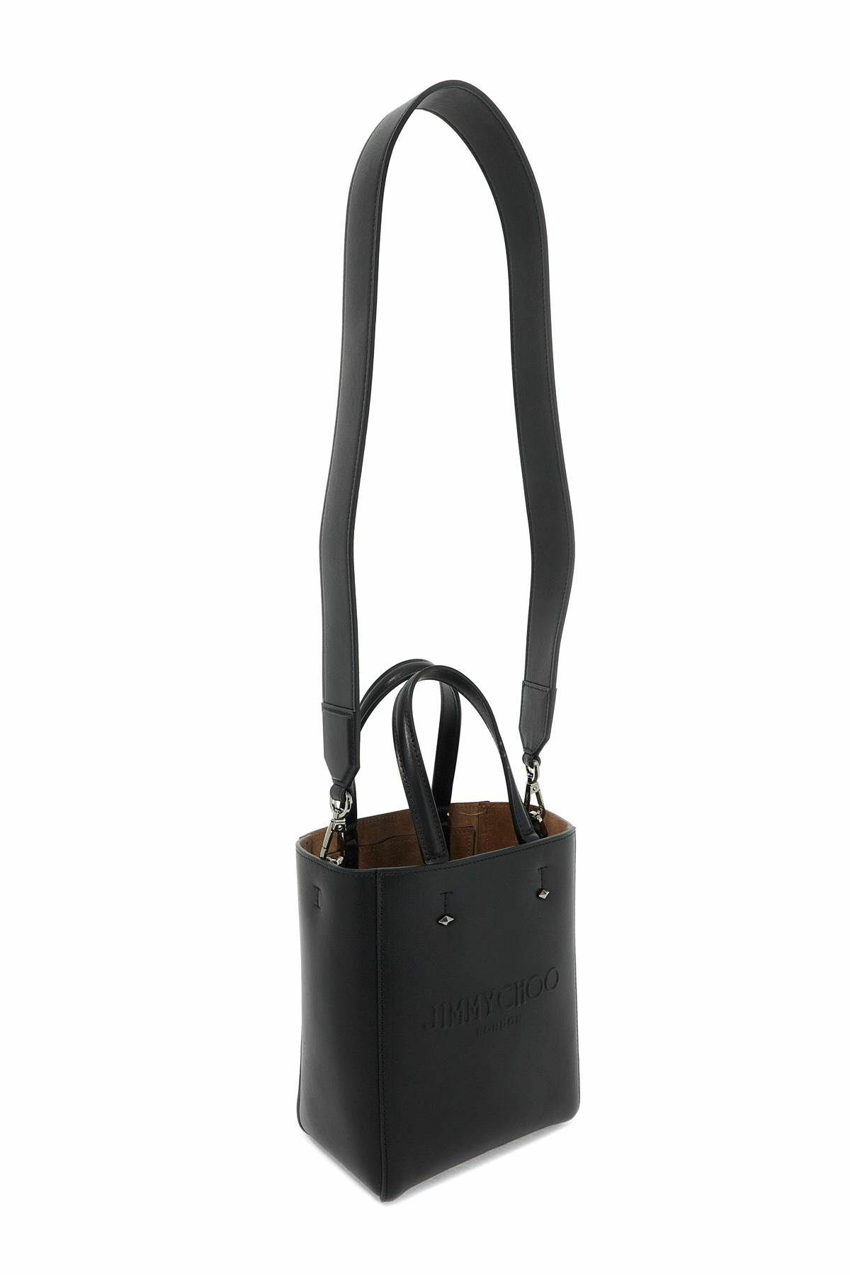 ◆正規品・新品◆JimmyChoo Black Leather Medium Lenny Handbag JIMMY CHOO smooth leather lenny n/s tote bag. Black Jimmy Choo
