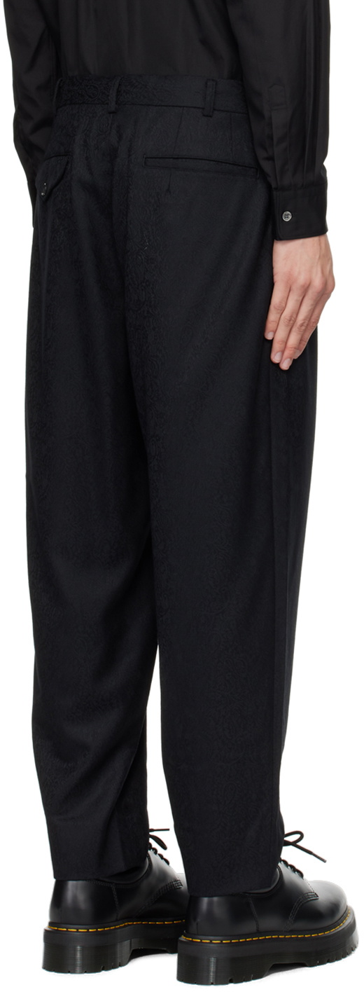 Comme des Garçons Homme Deux Black Paisley Trousers