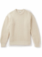 DOPPIAA - Ribbed Wool-Blend Sweater - Neutrals