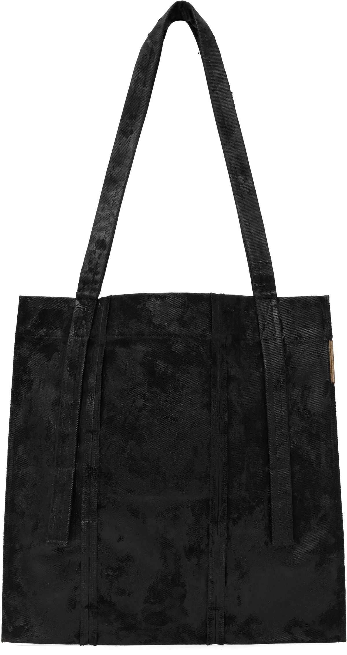 CARNET-ARCHIVE Black Hand Coated Weathered Wall Tote
